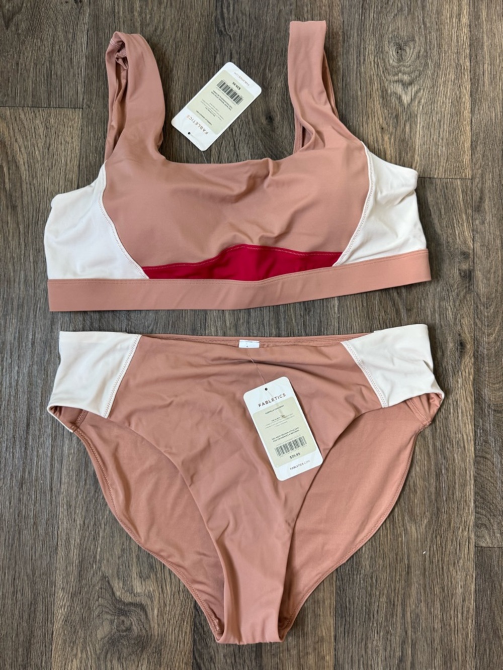 Fabletics Gabriella Colorblock 2pc Bikini Bralette/Brief 3X D+ Cup